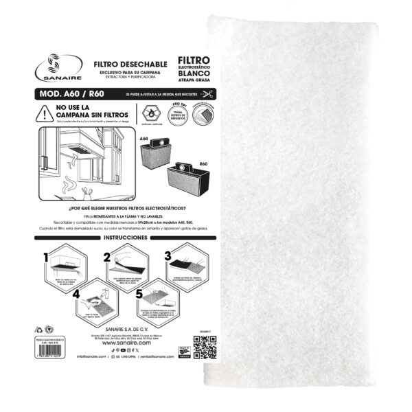 Filtro para A-60 Electrostático