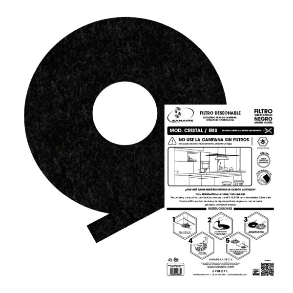 Filtro para Iris / Cristal Carbón Activado