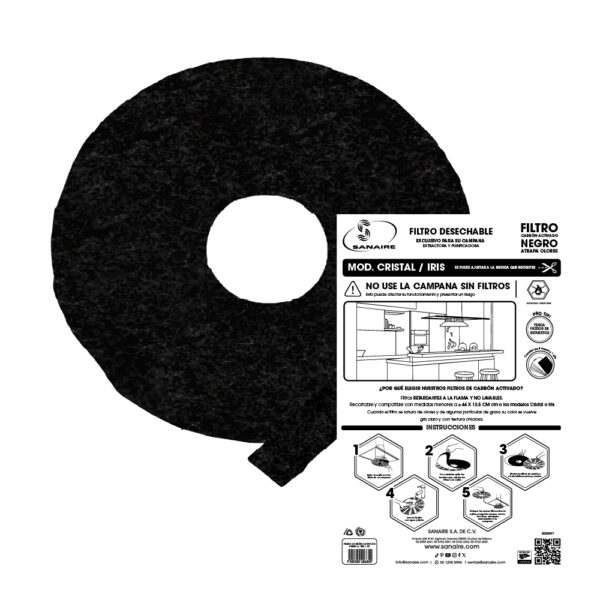 Filtro para Iris / Cristal Carbón Activado