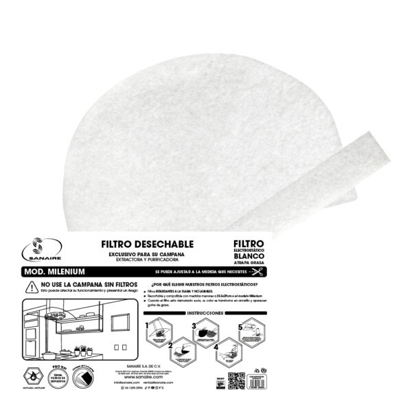 Filtro para Milenium Electrostático