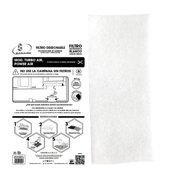 FILTROS PARA CAMPANA TURBO y POWER AIR